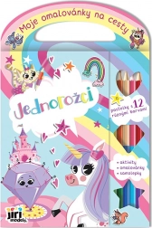 Unikornis színező útközben