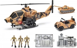 Katonai készlet helikopterrel fénnyel és hanggal