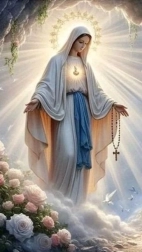 Gyémántfestés Szent Istenanya rózsafüzérrel 80 × 40 cm