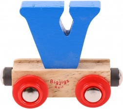 Fa vagon V betűvel – BIGJIGS Rail