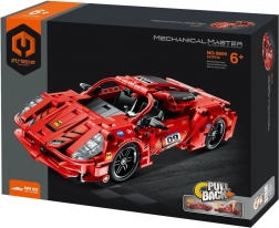 visszahúzós versenyautó építőkészlet, 437 darab