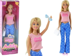 Anlily baba hosszú szőke hajjal és kiegészítőkkel – Rózsaszín