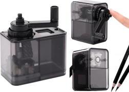 Kurblis hegyező tartállyal – fekete