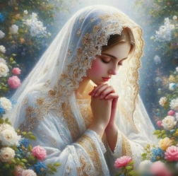 Gyémántfestés Imádkozó Szűz Mária 30x40 cm