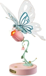 Mechanikus rózsaszín pillangó RoboTime