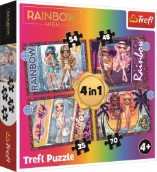 Puzzle 4 az 1-ben Modern babák Rainbow High