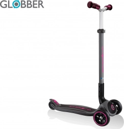 Globber Master Prime gyerek háromkerekű roller, fekete / neon rózsaszín