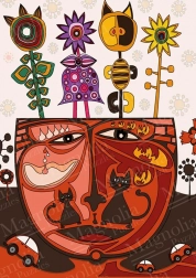 Szürreális macskák puzzle 1000 darabos MAGNOLIA