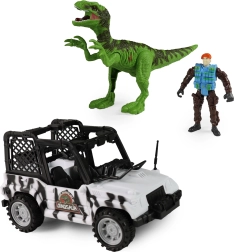 Auto Dino Park dinoszaurusszal, hang- és fényhatásokkal