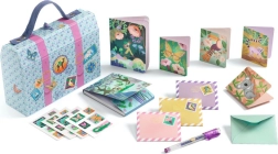 Djeco gyerek levélkészlet – kék szett matricákkal és írószerekkel