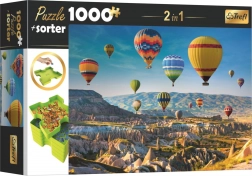 Puzzle és rendező TREFL 2v1 Lufik Kappadóka felett 1000 darab
