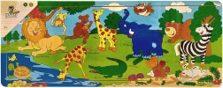ZOO fa táblás puzzle 21 darab