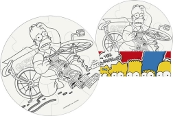 Színezd ki magadnak a Simpsonok kör puzzle 9 darabos
