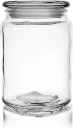 750 ml-es üveg élelmiszertartó fedővel