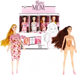 Terhes baba kisbabával 29 cm