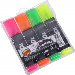 Erős vágott hegyű kiemelő készlet, 4 szín