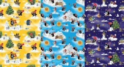 Kisvakond mintás csomagolópapír 0,7 × 2 m, vegyes minták