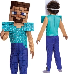 Minecraft Steve gyerek jelmez 127–136 cm (7–8 év)