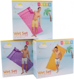 Felfújható vízi matrac 229 × 86 cm hullámos felülettel és párnával