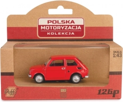 fém autómodell Fiat 126p – piros 1:43