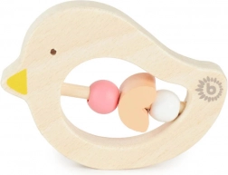 Bieco fa rágóka rózsaszín gyöngyökkel – madárka