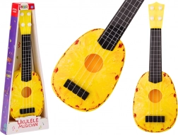 Gyermek ukulele ananász mintával, sárga