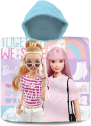 Gyerek kapucnis fürdőponcsó BARBIE pamutból