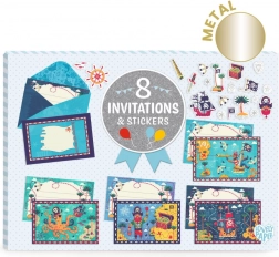 DJECO kalózos meghívók ajándékszett