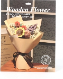 fa 3D dekoratív rózsa