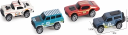 Fém kisautók 7,5 cm – 4 darabos készlet