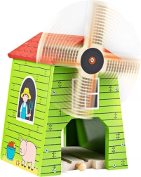 fa szélmalom a Bigjigs Rail vonatpályához