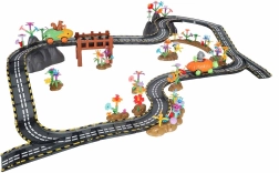 Mágneses versenypálya kisautókkal, világító, 310 darab