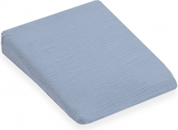 Muszlin párnahuzat gyerek ék alakú párnához – New Baby Standard 30 × 37 cm, kék