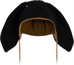 Baba pamut sapka fülecskékkel New Baby Favorite fekete 4–6 hónapos