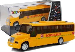 Iskolabusz világítással és ajtónyitás hangjaival