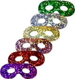 Színes holografikus álarcok