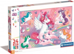 Maxi puzzle 24 darabos – vidám egyszarvúk CLEMENTONI