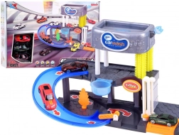 Kétszintes autómosó folyó vízzel, lifttel, fény- és hangeffektekkel