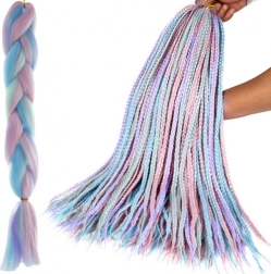 Szintetikus ombre haj lila–kék