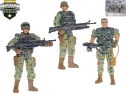 Mission Control katonai készlet 10 cm – 3 figura fegyverekkel