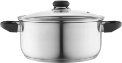 Altom Design emilio rozsdamentes fazék 4,2 l, 24 cm üveg fedővel