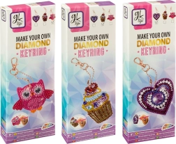 Készítsd el saját kulcstartódat gyémántkövekkel - Bagoly, Fagylalt és Szív
