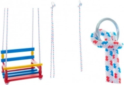 Színes fa hinta 38 × 30 cm, teherbírás 80 kg