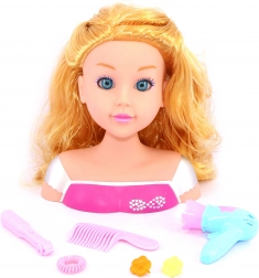 Fésülő fej tartozékokkal 22 cm