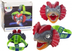 Dinoszaurusz Fejlámpa Állítható Pánttal és 3 LED Dióda