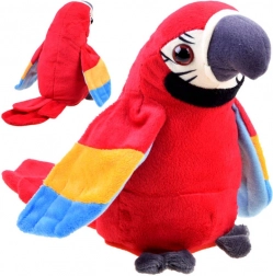 Beszélő plüsspapagáj ismétlő funkcióval – Piros