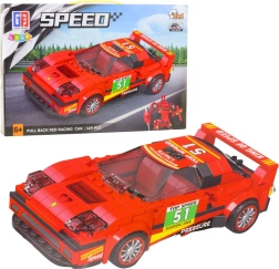 2 az 1-ben építőkészlet: versenyautó és robot rugós meghajtással, 329 darab