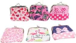 Színes női műbőr pénztárca 9 × 8,5 cm