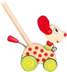 Bino tologatható kutyus csengővel pálcán