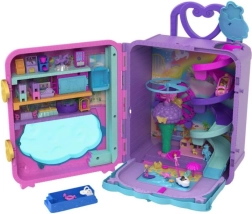 Polly Pocket nyaraló üdülő Roll Away gurulós bőröndben